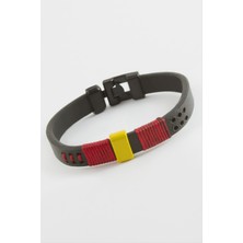 Gümüş Takıcım Taraftar Kaliteli Suni Deri Bileklik