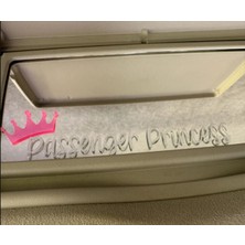 Passenger Princess Yolcu Prenses Taçlı Sticker Otomobil Motosiklet Cam Ayna