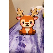 3D Tasarım Karne Hediyesi Sevimli Geyik (4 Adet)