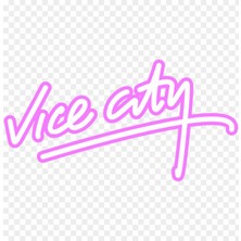 Vice City Sticker 2 Adet 15 cm Farklı Renk Seçenekli