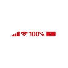 25X2,75 cm Wifi Pil Batarya Sticker Oto Sticker Araba Sticker