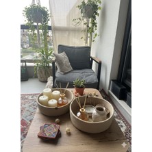 Ms Milasewing Bohem Dokunuş: El Örmesi Çok Amaçlı Sepet Seti (2'li)