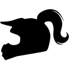 Kadın Motor Kaskı  Sticker Oto Laptop Motorsiklet