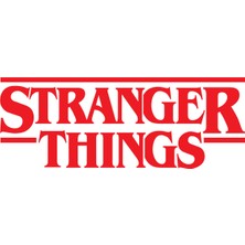 Stranger Things Sticker - Kırmızı - 20X7,5 cm