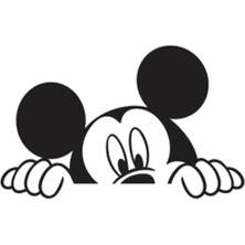 Mickey Mouse Sticker Araba Oto Laptop Arma Duvar Çıkartma 20 cm One Size