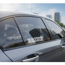 Gelin Arabası Bride Groom 2'licam Stickerı 20 cm Beyaz