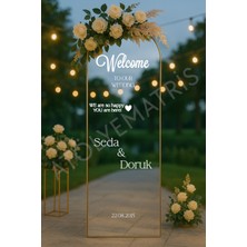 Düğün Nişan Söz Kına Doğum Günü Ayna Yazısı 40CM Kişiselleştirilebilir Organizasyon Beyaz Sticker