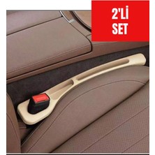 Toyfest Krem Araba Koltuk Arası Düşme Önleyici Yan Koruma – Emniyet Kemeri Uyumlu 2’li Set Boşluk Doldurma