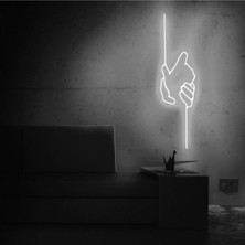 Neon LED Aydınlatma Eller Dayanışma Gece Lambası Parti Süsü Işıklı Duvar Dekor