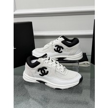 Chanel Beyaz Kadın Sneaker Spor Ayakkabı Günlük Konfor ve Modern Stil
