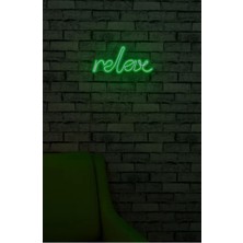 - Relax - Neon Yazı LED Işık Dekoratif Duvar Aydınlatması Sihirli LED Mesajlar