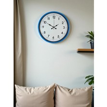 Durukar Zentime 36 cm Mavi Dekoratif Duvar Saati