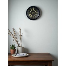 Durukar Zentime 36 cm Siyah Dekoratif Duvar Saati