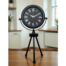 Durukar Zentime Siyah Zarif Üç Ayaklı Masa Saati