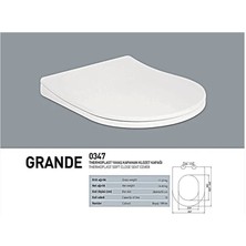 Nkp - Grande Thermoplast Yavaş Kapanan Klozet Kapağı - 0347