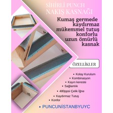 Punchistanbyuyc 50X35CM Sihirli Punch(Panç) Telli/iğneli Ahşap Nakış Kasnağı