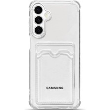 Teknomoda Samsung Galaxy A25 Kılıf Kartlıklı Anti Şok Korumalı Şeffaf Silikon Şeffaf Açık