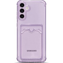Teknomoda Samsung Galaxy S25 Fe Kılıf Kartlıklı Anti Şok Korumalı Şeffaf Silikon Lila