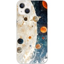 Manitoba Iphone 13 Mini Uyumlu Baskılı Yumuşak Silikon Şeffaf Telefon Kılıfı