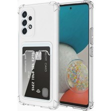 Teknomoda Samsung Galaxy A72 Kılıf Kartlıklı Anti Şok Korumalı Şeffaf Silikon Şeffaf Açık