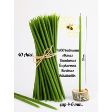 Frig Lavanta Tasarım Hediyelik Balmumu İnce Ritüel Mum 40 Adet - Dilek Tören Slim Mum 20 cm.