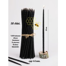 Frig Lavanta Tasarım Hediyelik Balmumu İnce Ritüel Mum 30 Adet - Dilek Tören Slim Mum 20 cm.