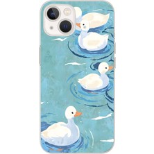 Manitoba Iphone 14 Uyumlu Baskılı Yumuşak Silikon Şeffaf Telefon Kılıfı