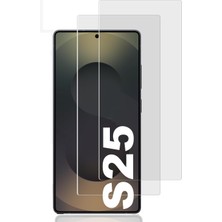 Elixem Samsung S25 Uyumlu 9H Düz Şeffaf Ekran Koruyucu Temperli Cam