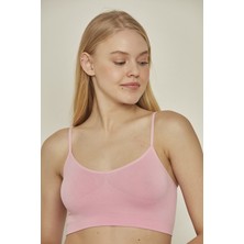 C&city C14003 Dikişsiz İnce Askı Büstiyer Pembe Neon