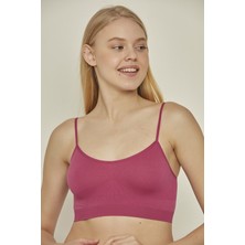 C&city C14003 Dikişsiz İnce Askı Büstiyer Mürdüm