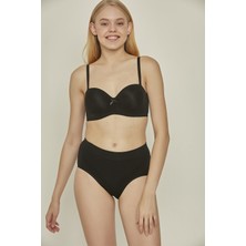 C&city C17025 Dikişsiz Düşük Bel İnce Slip Korse Siyah