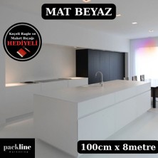 Packline Marketing Mat Beyaz Mobilya Dolap Tezgah Kaplama Folyosu 100CM x 8m