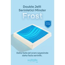 Softlife FROST Double Jelli Visco Tekerlekli Sandalye Minderi Visko Kare Oturma Minderi 45*43*7cm