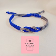 Crystal Atelier Sonsuzluk Figürlü Makrome Bileklik – Unisex Ayarlanabilir El Yapımı Makrome Bileklik - Sonsuzluk Bileklik - Makrome Bileklik - Dostluk Aşk Şans Sembolü Hediyelik Ip Sonsuzluk Bileklik