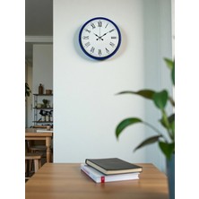 Durukar Zentime 36 cm Lacivert Dekoratif Duvar Saati