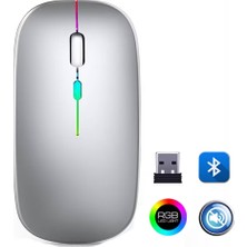 ZR215 CBA100 Rgb Gümüş Şarjlı Mouse