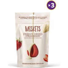 Miskets Beyaz Çikolata Kaplamalı Çilek 80 gr x 3 Adet