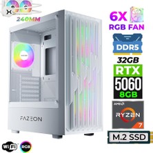Xaser Astra X590 Ryzen 7 7700X 32GB Ddr5 Ram 1tb M.2 Nvme SSD 8gb RTX5060 Sıvı Soğutmalı Oyuncu Tavsiye Sistem