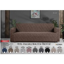 Bella Home Altınkoza Maksi Stil Strech Koltuk Örtüsü (3+3+1+1) - Likralı - Lastikli - Oturma Grubu