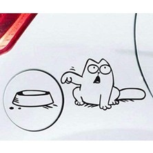 Simon's Cat Kedi Sticker - Otomobil, Laptop, Ayna