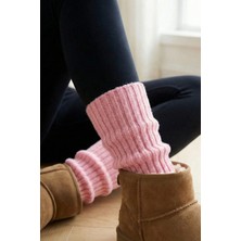 Uncia Outdoors Premium Kışlık Kalın Örgü Triko Tozluk Çorap %100 Akrilik Leg Warmer Ayak Isıtıcı