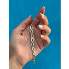 Renda Accessory Taşlı Kalın Zincir Bileklik