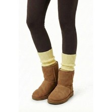 Uncia Outdoors Premium Kışlık Kalın Örgü Triko Tozluk Çorap %100 Akrilik Leg Warmer Ayak Isıtıcı