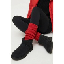 Uncia Outdoors Premium Kışlık Kalın Örgü Triko Tozluk Çorap %100 Akrilik Leg Warmer Ayak Isıtıcı