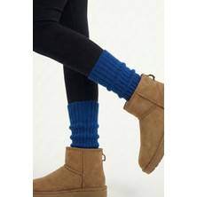 Uncia Outdoors Premium Kışlık Kalın Örgü Triko Tozluk Çorap %100 Akrilik Leg Warmer Ayak Isıtıcı