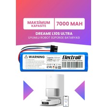 Electroll Dreame L10S Ultra Uyumlu Batarya 7000MAH Pil Robot Süpürge Bataryası (RLS6LADC)