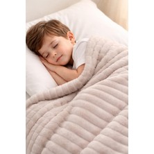 Cg Kids Kabartma Desenli Peluş Bebek Battaniyesi %100 Yumuşak 90X100 2 Renk Seçenek Süper Kalite