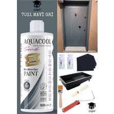 Aquacool Kendiliğinden Vernikli Çelik Ahşap Kapı Beyaz Eşya Mutfak Dolabı Fayans Petek Metal Boya 500 ml Set