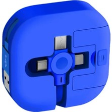 Brentino Multifonksiyon Şarj Standı 3'ü 1 Arada Geri Çekilebilir 3A Hızlı Şarj Kablolu Dok Stand Taşınabilir