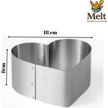 Narkalıp Kalp Kek-Pandispanya Kalıbı En:18 cm Derinlik:8 cm